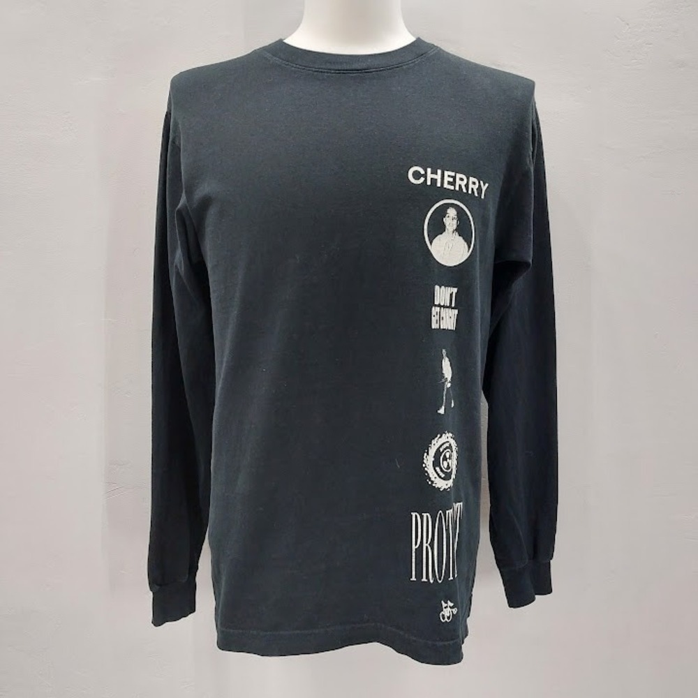 Cherry LA Graphic Long Sleeve T-Shirt Men's Streetwear Small Black Goosebumps